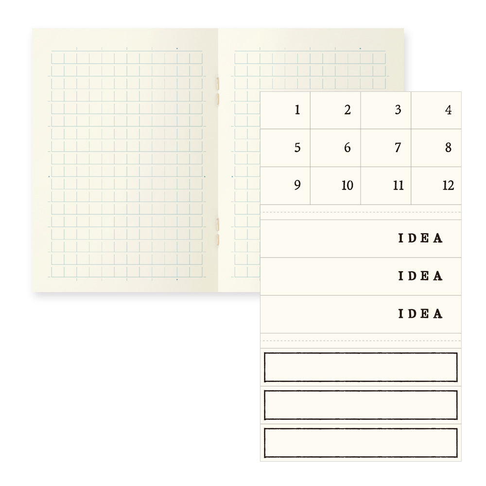 MD Notebook Light A7 Gridded 3pcs Pack