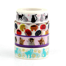 Load image into Gallery viewer, Colourful Cat Washi Tape
