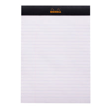 Load image into Gallery viewer, Rhodia Basics Black Stapled Line + Margin Ruled Notepad - No. 16

