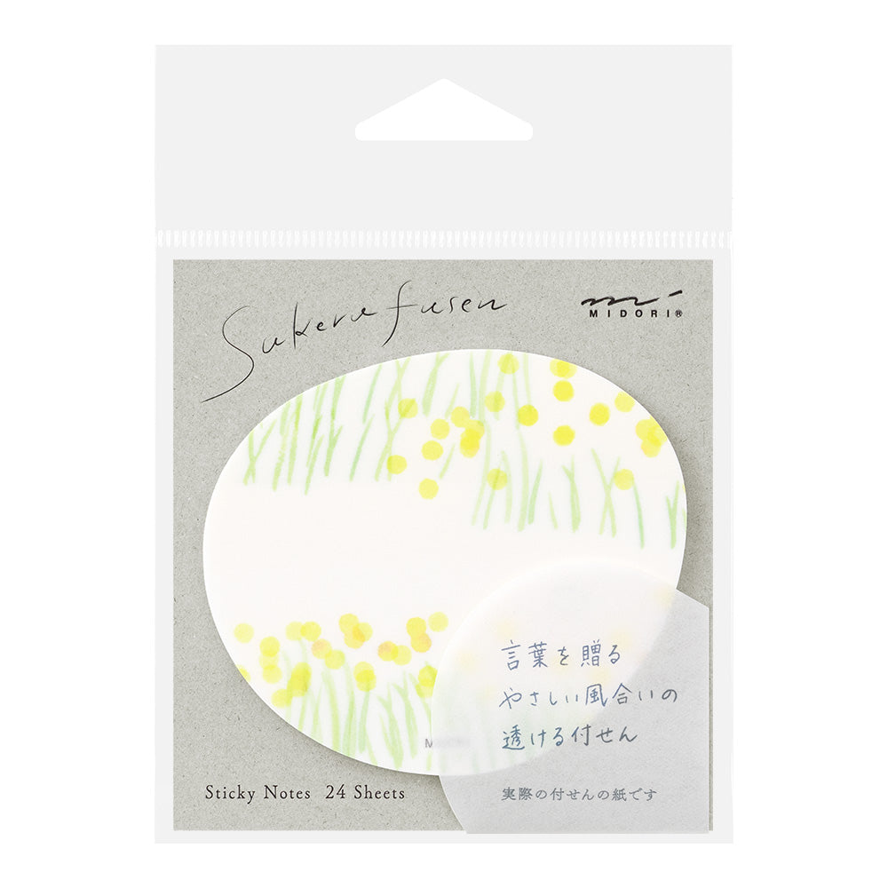 Sticky Notes Transparency Flower Garden Yellow