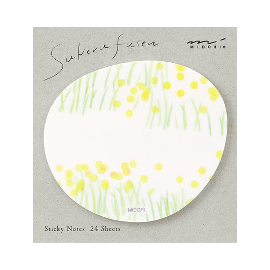 Sticky Notes Transparency Flower Garden Yellow