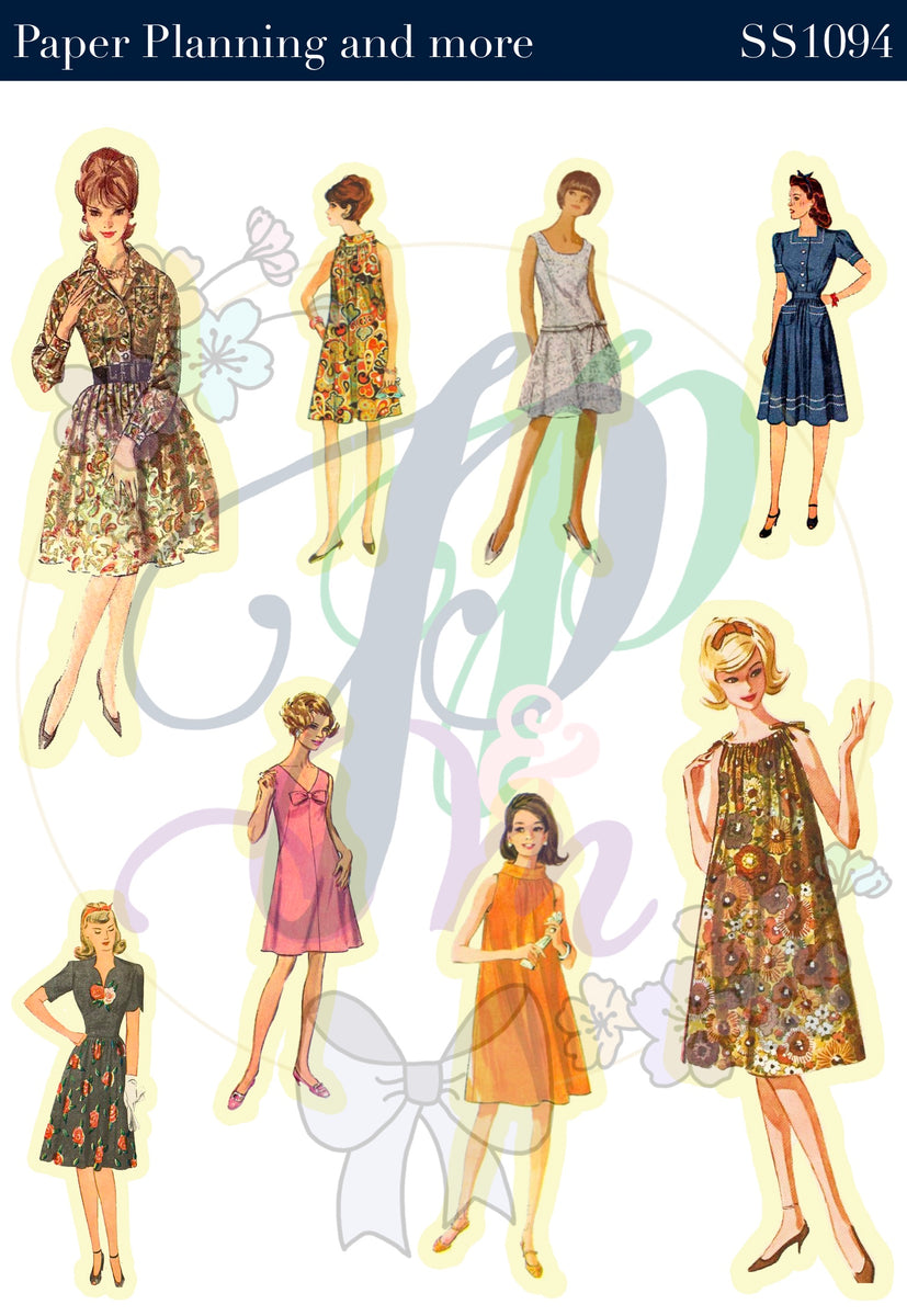 1920s Women Fashion 1 Sticker Sheet – Paper planning and more
