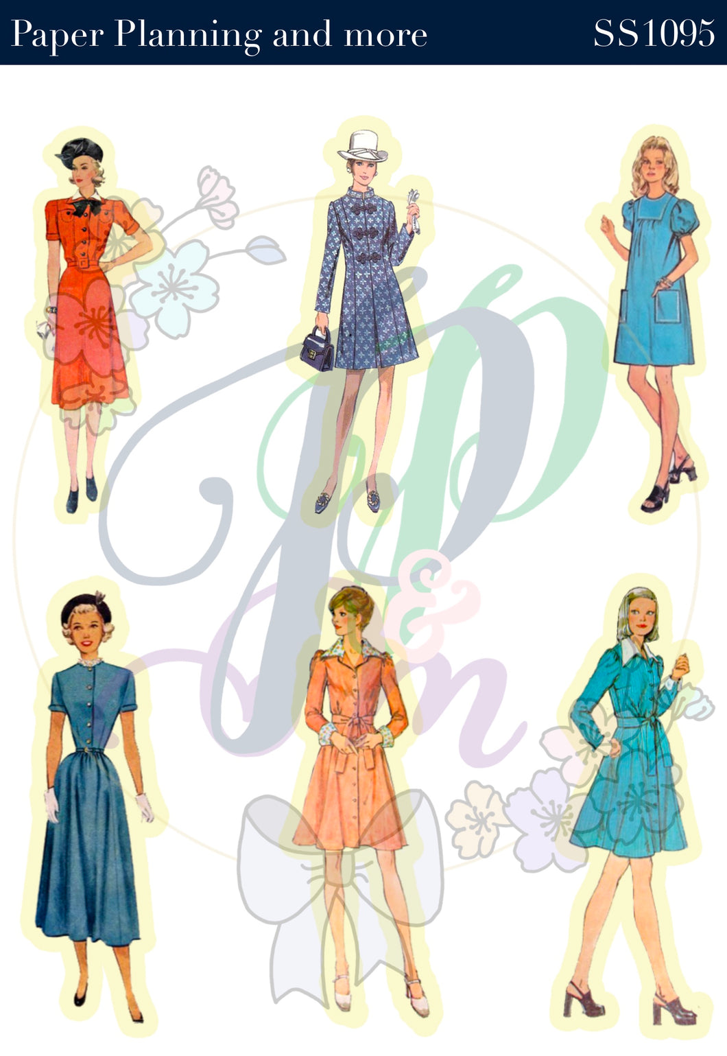 1920s Women Fashion 2 Sticker Sheet