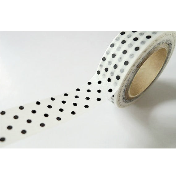 Black Polka Dots Washi Tape