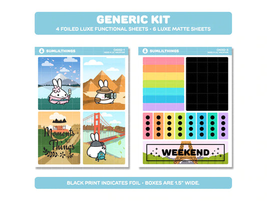 Need A Lil' Vacation Decorative Kit (10 Pages) - HOLO FOIL