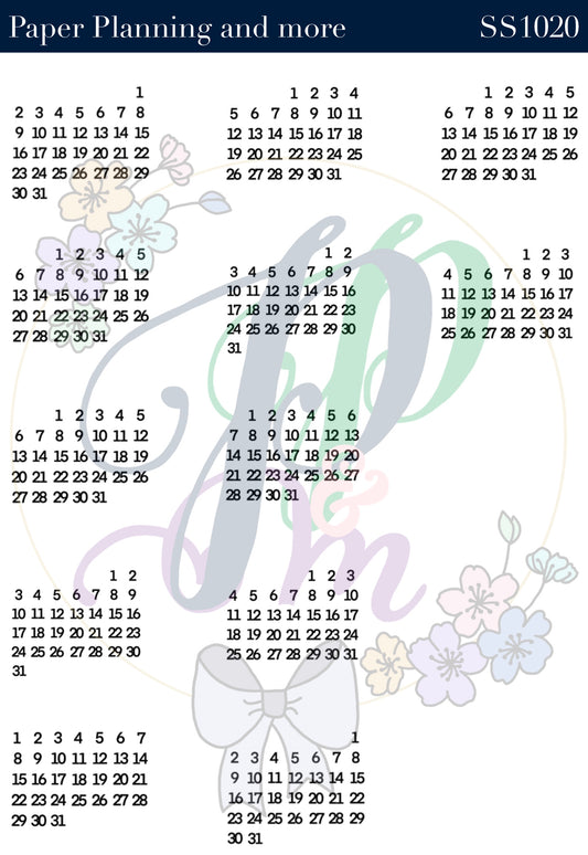 2023 Calendar Sticker Sheet