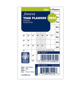 Horizontal Year Planner Mini 2022