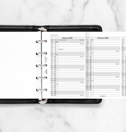 Vertical Year Planner Mini 2022