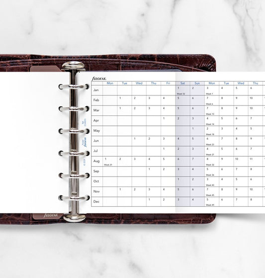 Horizontal Year Planner Pocket 2022