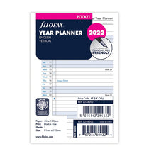 Load image into Gallery viewer, Vertical Year Planner Pocket 2022
