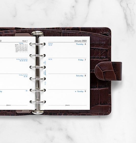 Week On Two Pages Diary Pocket 2022