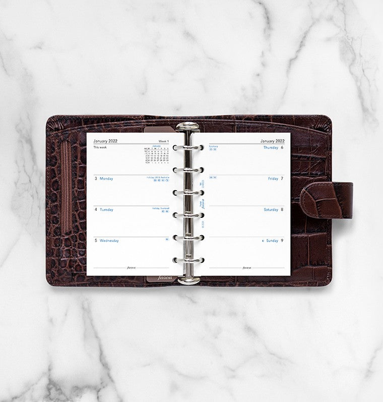 Week On Two Pages Diary Pocket 2022