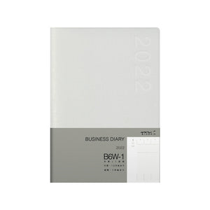 Business Diary B6W-1 (B6) White 2022