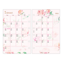 Load image into Gallery viewer, Refill (B7) for System Organizer Monthly + Weekly Country Time Flower 2022
