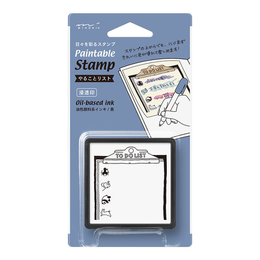 Paintable stamp Pre-inked To do list
