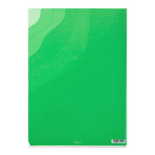 7 Pockets Clear Folder <A4> Gradation Green