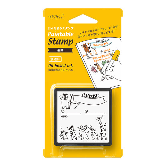 Paintable stamp Pre-inked Exercise