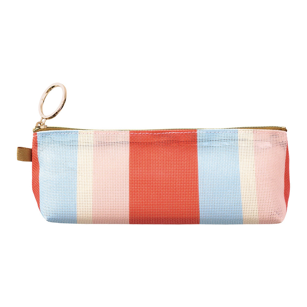 Mesh Graphics Pen case Stripe Red