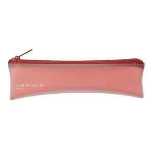 Clear Soft Pen Case Red