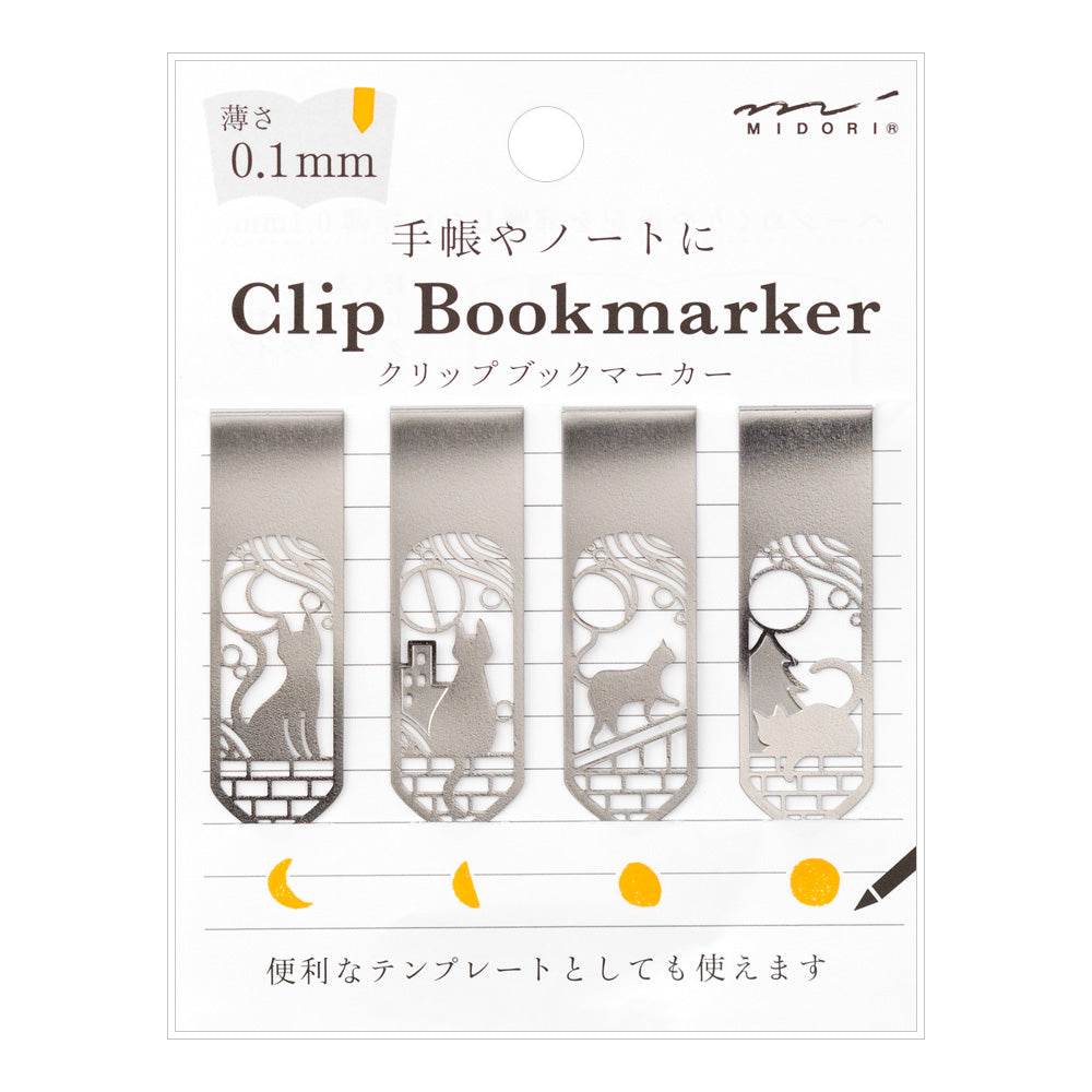 Bookmarker Clip Cat & Moon