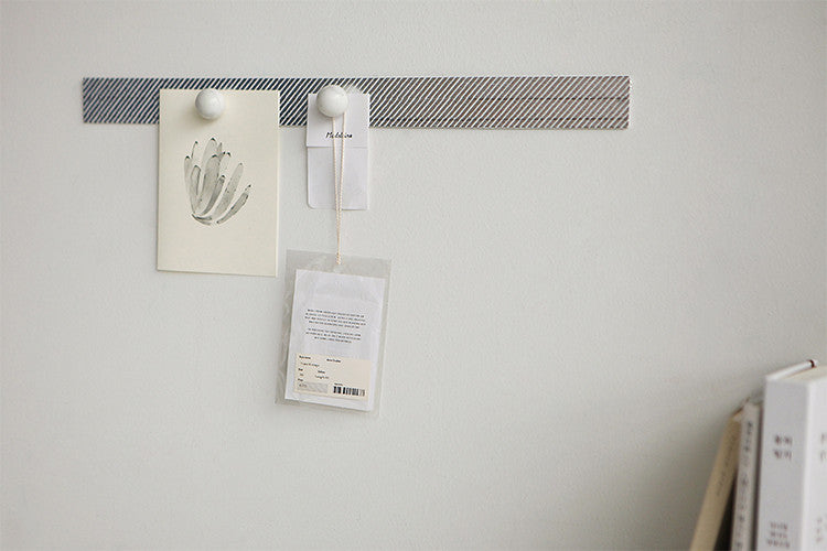 Dailylike Pencil Oblique Silver Masking Tape