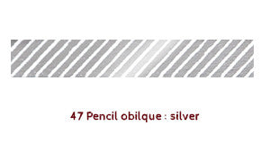 Dailylike Pencil Oblique Silver Masking Tape