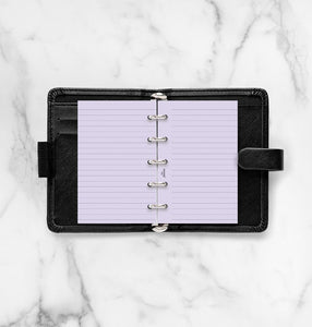Lavender Ruled Notepaper Mini Refill