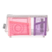 Load image into Gallery viewer, Pen &amp; Tool Pouch Mesh with gusset Pink
