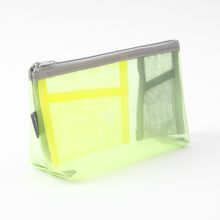 Load image into Gallery viewer, Pen &amp; Tool Pouch Mesh with gusset Yellow-Green
