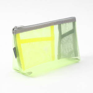 Pen & Tool Pouch Mesh with gusset Yellow-Green