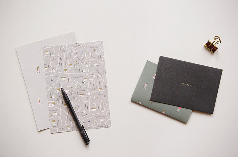Dailylike Writing Papers & Envelope 03 Camping map