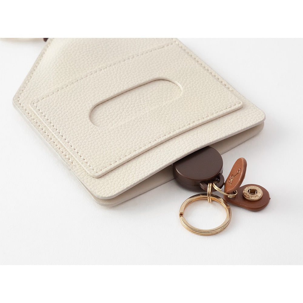 2-way Reel Case IC card & Key White