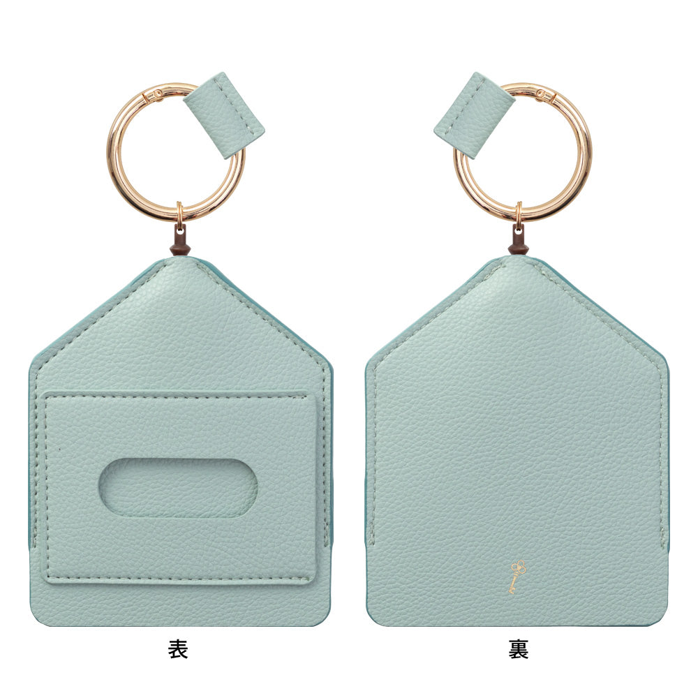 2-way Reel Case IC card & Key Light blue