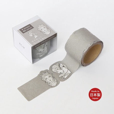 BGM Roll Sticky Note Girl Washi Tape