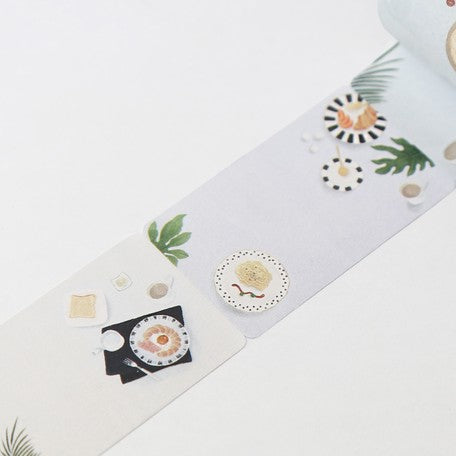 BGM Roll Sticky Note Breakfast Washi Tape
