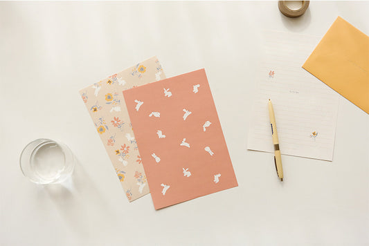 Dailylike Writing Papers & Envelope 07 Pink rabbit