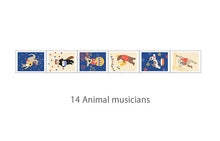 Load image into Gallery viewer, Dailylike Stamp- 14 Animal Music Masking Tape

