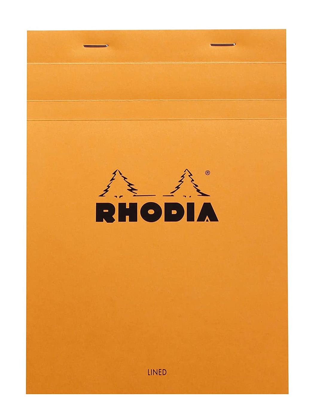Rhodia Basics Orange Stapled Line + Margin Ruled Notepad - No. 16