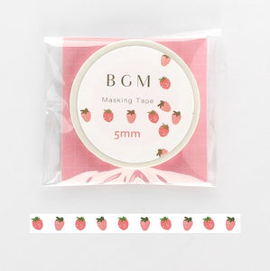 BGM Pink Strawberry Slim Washi Tape