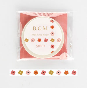 BGM Small Flower Slim Washi Tape