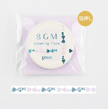 BGM Little Ribbon Purple Slim Washi Tape