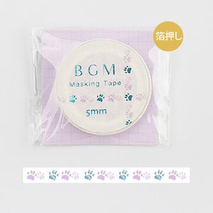BGM Little Foot Purple Slim Washi Tape