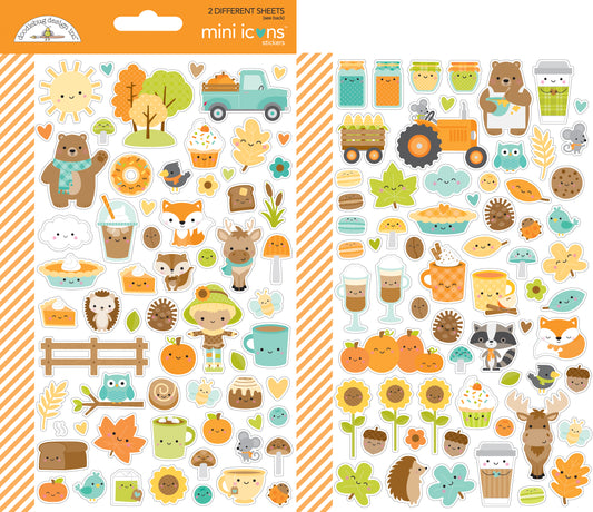 Pumpkin Spice Mini Icons Sticker