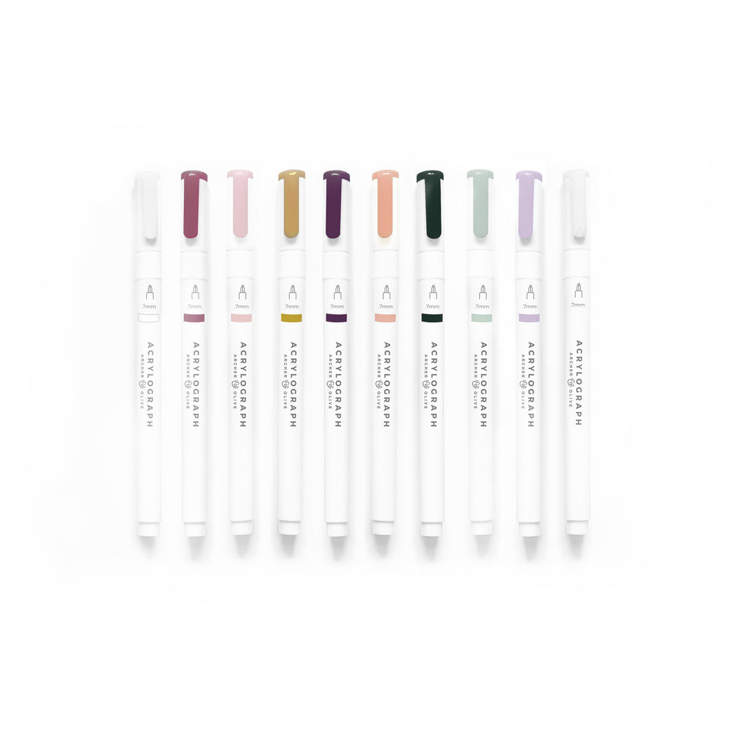 Acrylograph Pens Warm Fall Collection 0.7mm Tip