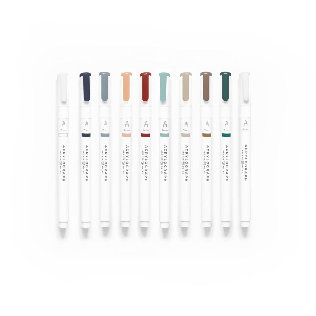 Acrylograph Pens Cool Fall Collection 3.0mm Tip