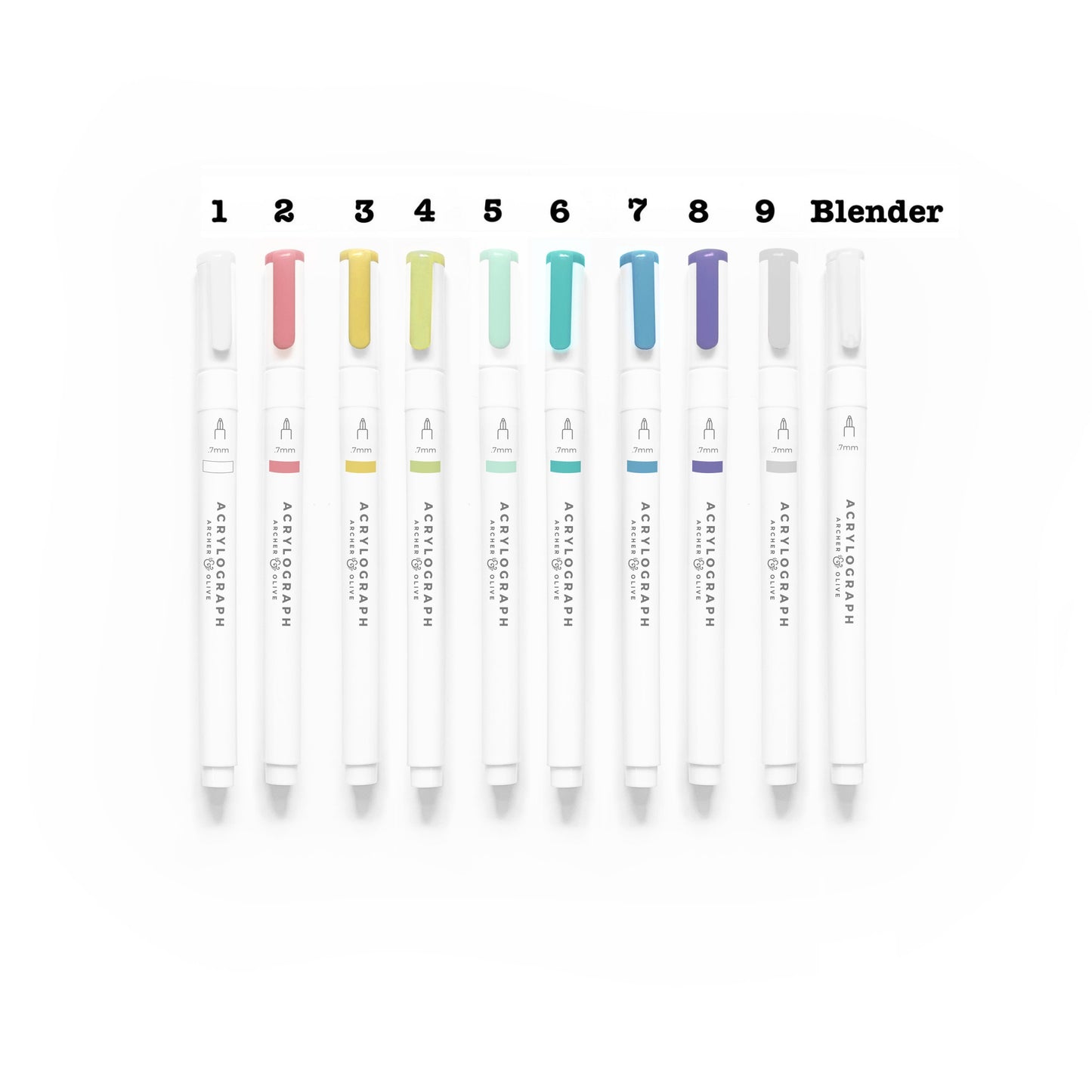 Acrylograph Pens Tropical Collection 0.7mm Tip