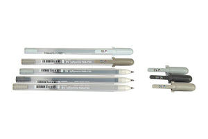 Sakura Moonlight Gelly Roll set of 5 Grey pens