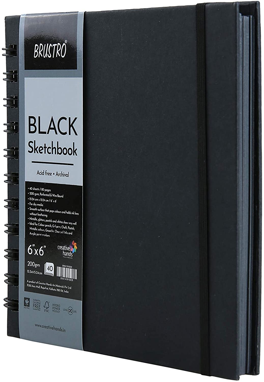 Brustro Black Sketchbook (6x6 inches)