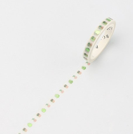 BGM Cute Cactus Slim Washi Tape