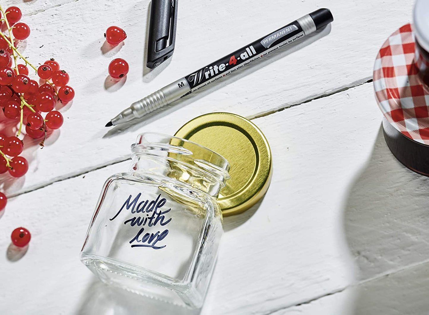 Permanent Marker - STABILO Write-4-all Wallet of 4 Medium Assorted Colours